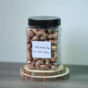 Noix de cajou séchées torréfiées de qualité supérieure, biologiques, du Vietnam, personnalisables, onctueuses et salées, en pot carré de 500g, vente en gros - Product Image 3
