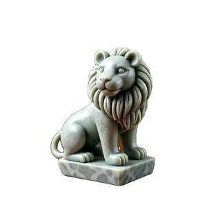 Figura de León de Mármol Pulido de Alta Calidad, Escultura de Piedra Hecha a Mano para Decoración Premium del Hogar, Hotel u Oficina - Product Image 5