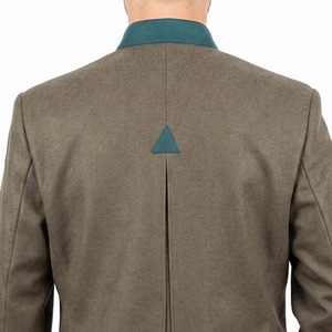 Unisex Green <b>Wool</b> Lederhosen <b>Quilted</b> Jacket Heated Breathable Winter Traditional European Clothing Regular Fit Solid Color - Product Image 5