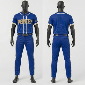 Vêtements de sport personnalisés professionnels avec impression par sublimation intégrale, tissu polyester respirant pour l'identité d'équipe, baseball - Product Image 6