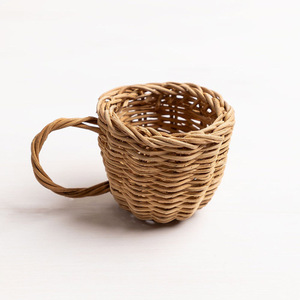 Children teacup crafted from rattan supplier cost kids tea party toys miniature kitchen accessories - Product Image 1