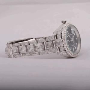 Luxury Men's 41 mm Sport <b>Watch</b> Iced Dial Big Moissanite Diamonds Custom Logo Stainless Steel Case Quartz Hip Hop Collection ETA - Product Image 3