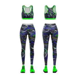 Conjunto Deportivo Femenino Personalizado de Alta Calidad al por Mayor, Leggings de Yoga con Sublimación y Control de Abdomen - Product Image 2