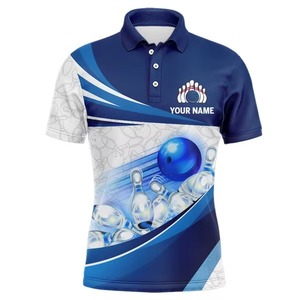 Wholesale Custom Men's Sporty Strike <b>Bowling</b> for Shirt with Knitted Fabric Breathable & Quick Dry for Team <b>Bowling</b> - Product Image 3