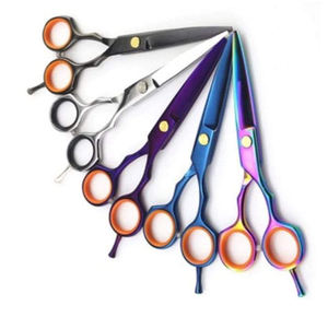 Ciseaux de coiffure professionnels en acier inoxydable de qualité industrielle, à long manche, pour droitiers, ciseaux de précision pour salon, 28 - Product Image 2