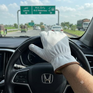 Cowhide Grain Leather <b>Driver</b> Work <b>Gloves</b> Adjustable Wristlet Cuff Heat Fire Resistant Thick Kevlar Lining Spark-Safe Safety - Product Image 3