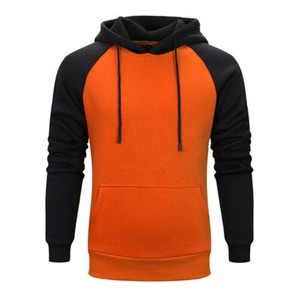 <b>Men's</b> <b>Black</b> And Gray Raglan Sleeve Hooded <b>Sweatshirt</b> With Front Pocket Casual Style Regular Fit Autumn Wear - Product Image 4