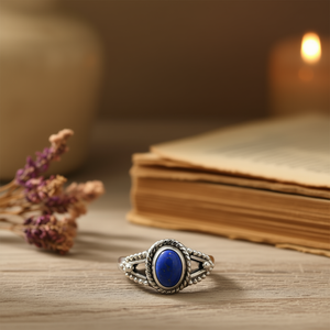 Fine <b>Ring</b> with <b>Lapis</b> <b>Lazuli</b> (3.1 Grams) - Product Image 3