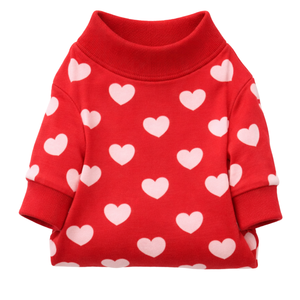 Pijama para perros con estampado de corazones rojos, ropa de dormir suave y elástica para mascotas, ropa de dormir cómoda y transpirable para todas las estaciones para perros pequeños y medianos - Product Image 6