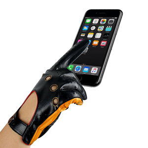 Gants de conduite en cuir de haute qualité, gants de course personnalisés, cuir de vachette souple, style respirant, prix d'usine - Product Image 3