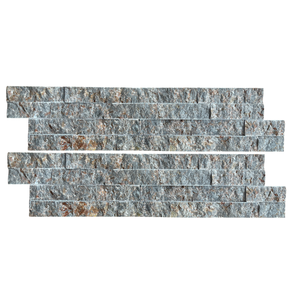 Modern Ledger <b>Marble</b> Stone Tile 4 Rows Split Face Waterproof Exterior Wall Cladding Durable Multi-Color Gray White Beige Black - Product Image 6