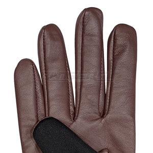 <b>Mens</b> Leather <b>Gloves</b> Stylish Brown Sheepskin Side Zipper Cuff Cold Weather Wear Bulk Custom Logo Winter Fashion <b>Gloves</b> - Product Image 6