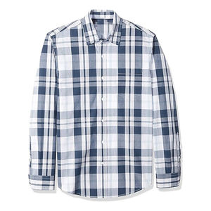 Chemise à manches longues décontractée pour homme avec logo personnalisé, pour le bureau et les affaires, 100% coton respirant, tissu sergé, fournisseur en gros - Product Image 1