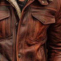 Veste en cuir pour homme Comfortex International, style unique, tendance, hiver, streetwear, épaisse, facile à imprimer