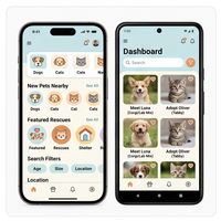 Aplicación RoyalCraft para Adopción de Animales, Rescate de Mascotas y Emparejamiento - Versión Empresarial Compatible con IOS/Android/Linux/Mac