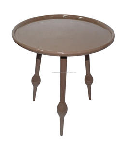 โต๊ะข้างตกแต่งโลหะแบบทันสมัยพร้อมท็อปทรงกลมสำหรับบ้านสวนและร้านอาหาร - Product Image 4