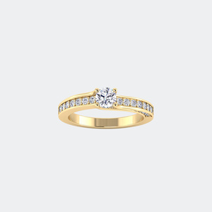 แหวนทรงกลม 1.00CTW - ดีไซน์แบบ Sweeping Channel - Product Image 4
