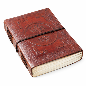 Diario de Cuero Hecho a Mano con el Árbol de la Vida Celta - Cuaderno de Bolsillo de Cuero Genuino con Tapa Dura para Dibujar - Product Image 1