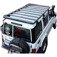 Panier de toit 4x4 pour Toyota Land Cruiser LC200 LC79 LC150, en alliage d'aluminium noir, porte-bagages, accessoires tout-terrain