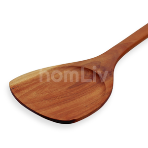Spatule en bois de teck Malika, écologique, durable, sans peinture ni vernis, halal, personnalisable, extra longue, OEM. - Product Image 2