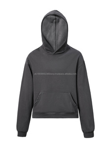 Sweat à capuche en molleton pour homme, poids lourd, 480 g/m², style streetwear d'hiver, logo personnalisé, épaules tombantes, coupe ample, fermeture éclair, séchage rapide - Product Image 3