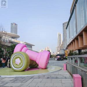 Haltère gonflable de qualité commerciale avec logo personnalisé, équipement de fitness gonflable pour campagne saisonnière/<span class=keywords><strong>Expo</strong></span> Santé - Product Image 4