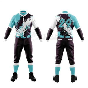 Nouvel arrivage : ensemble d'uniformes de baseball sur mesure avec logo personnalisé, fabrication en usine, design unique pour adultes - Product Image 1