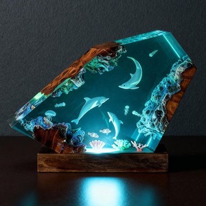 Lampes de table et supports de lampe en bois de manguier avec résine époxy transparente, fabrication sur mesure OEM, vente en gros |   Aqdus Saleem Inde - Product Image 5