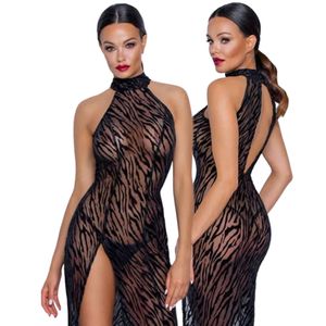 Sexy Solid Knitted Mini <b>Dress</b> <b>Halter</b> <b>Backless</b> Straight Formal High Waist Party Wear Winter Sleeveless - Product Image 2