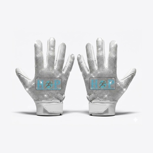 New Rhinestones Football Receiver Gloves <b>Top</b> Trending American Football Gloves Manufacturer & Supplier Custom Receiver Gloves - Product Image 2