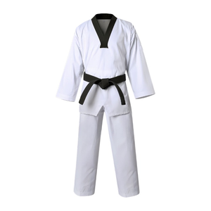 Proveedor de Uniformes de Taekwondo Dobok Premium con Logotipo Personalizado OEM, Ligeros, Duraderos, de Poliéster/Algodón, de Secado Rápido y Transpirables para Artes Marciales - Product Image 1