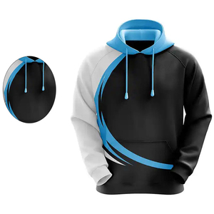 Custom Sports Team Sublimation Hoodie Team Name Number Personalized 100% Cotton Lightweight Breathable <b>Pullover</b> Athletic Wear - Product Image 4