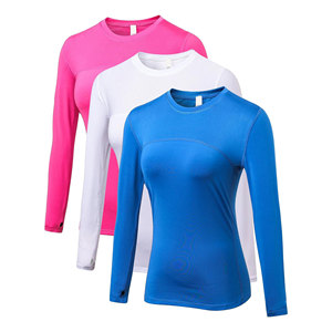 Moisture Wicking Women Fitness Base Layer <b>Top</b> Long Sleeve Compression Shirt for Workout Training Running and Active Sportswear - Product Image 2
