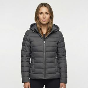 2025 femmes grande taille hiver doudoune nouveauté bas prix respirant Parka fermeture à glissière plaine teint Techniques veste - Product Image 1