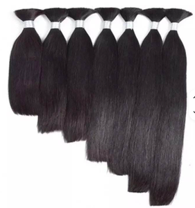 Extensiones de Cabello Humano Liso Largo, Colores Natural Negro, Marrón y Rubio, 100% Sin Procesar, Doble Trama, Base de Seda, Cabello Liso Largo - Product Image 6