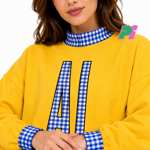 Sudadera de Cuello Alto para Mujer, 100% Algodón, Estilo Urbano, Ecológica, con Bordado Personalizado AL y Ribetes, para Invierno - Product Image 6