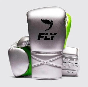 Hot Selling Premium Fly <b>Silver</b> Green Boxing Sparring Set Genuine Leather Training <b>Gloves</b> Adjustable Strap Headgear Groin Guard - Product Image 2