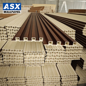 แผ่นผนังไม้ตกแต่งภายใน แผ่นผนัง WPC กันน้ำ ติดตั้งง่าย แผ่นผนังฉากหลังทีวี - Product Image 1