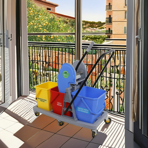 Carrito de Limpieza KC Green con Tres Cubetas, Material PP, Capacidad >30L, Apto para Agua Hirviendo, Ecológico, Colorido - Product Image 5