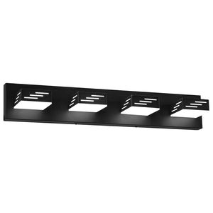 Moderna Lampada da Parete a 4 Luci LED per Specchio da Bagno, 25,59 Pollici, Nera, con Impermeabilità IP44 - Product Image 1