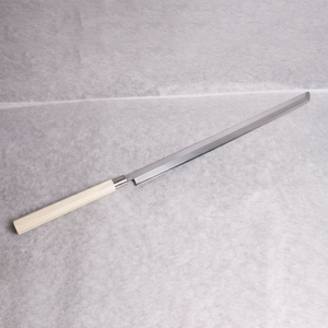 Cuchillo para atún, cuchillo largo para filetear y rebanar, hoja de acero al carbono forjado, mango de madera, ecológico - Product Image 1