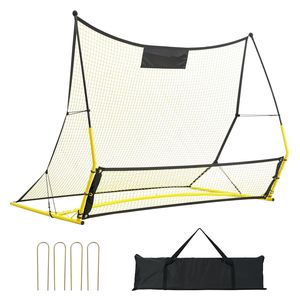 Allenatore di Calcio Portatile 2.1 con Rete Rimbalzante in Ferro 180x100 cm e Attrezzatura per Allenamento Sportivo - Product Image 1