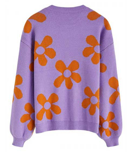 Pull-over Col Rond Respirant Épais et Chaud Anti-boulochage en Nylon/Acrylique, Esthétique Vintage Ample pour Femme, Idéal Automne et Extérieur - Product Image 2
