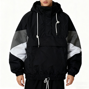 Half Zip Pullover Anorak <b>for</b> Outdoor Sports Custom Logo Print <b>Hip</b> Hop Style Fashionable Pullover Windbreaker Gym Wear Tracksuit - Product Image 4