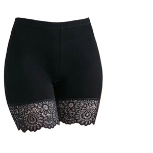 Shorts de sécurité en modal taille haute pour femmes, respirants, en dentelle, extensibles, culottes légères, prévention des fuites - Product Image 3