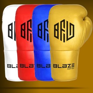 Gants de boxe professionnels en <span class=keywords><strong>crin</strong></span> de cheval, à lacets, en cuir véritable, pour entraînement, sparring, kickboxing, Muay Thai, 8oz 10oz - Product Image 6