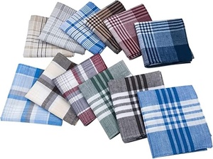 Mouchoirs en coton à motif écossais carré, style décontracté, durables, utilisables en toutes saisons - Product Image 4