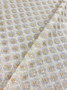 SQ <b>embroidery</b> <b>fabric</b> beaded <b>fabric</b> silk chiffon <b>embroidery</b> <b>fabric</b> evening gown material fancy textile wholesale export supply eu - Product Image 2