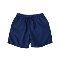 Short de bain tricoté pour homme, bordeaux uni, en polyester/coton, mi-long, respirant, séchage rapide, avec cordon de serrage, sportif, longueur genou, avec poches