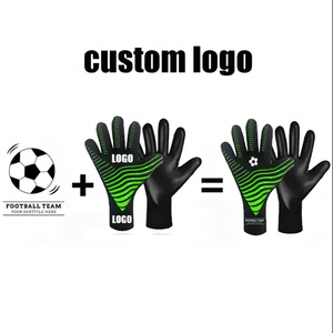 Football Goalkeeper <b>Gloves</b> Full Finger Non-Slip Breathable PU Material Pull-On Closure Wrist Length Unisex Sports <b>Gloves</b> - Product Image 2